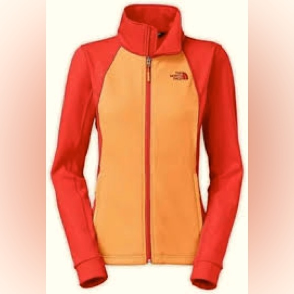 The North Face Momentum Fleece Jacket medium Olive Green Citrine Magenta logo - Picture 4 of 16